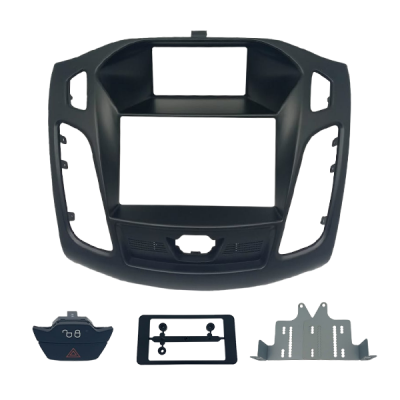 MOLDURA 6.8" FORD FOCUS 2013/2019 COM BOTÃO ALERTA + TRAVA/DESTRAVA