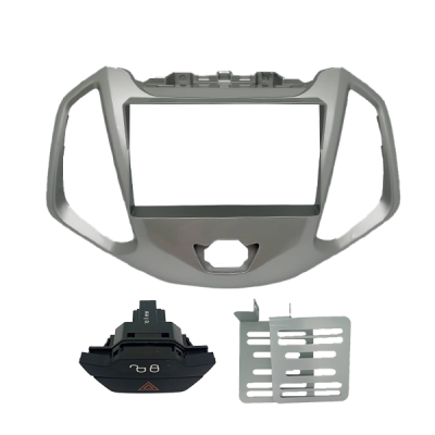 MOLDURA 6.8" FORD ECOSPORT 2013/2017 COM BOTÃO ALERTA + TRAVA/DESTRAVA