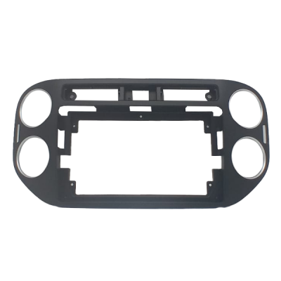 MOLDURA 9" VW TIGUAN 2012/2017 COM BOTÃO DE ALERTA QUADRADO 23MM
