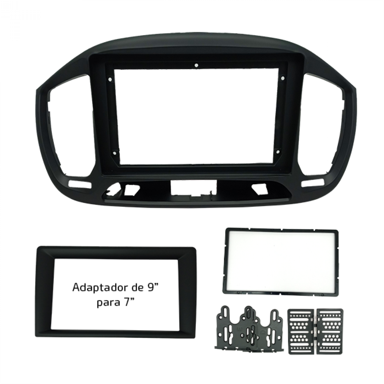 MOLDURA 9" COM ADAPTADOR PARA 6.8" E 7" FIAT UNO 2015/2021