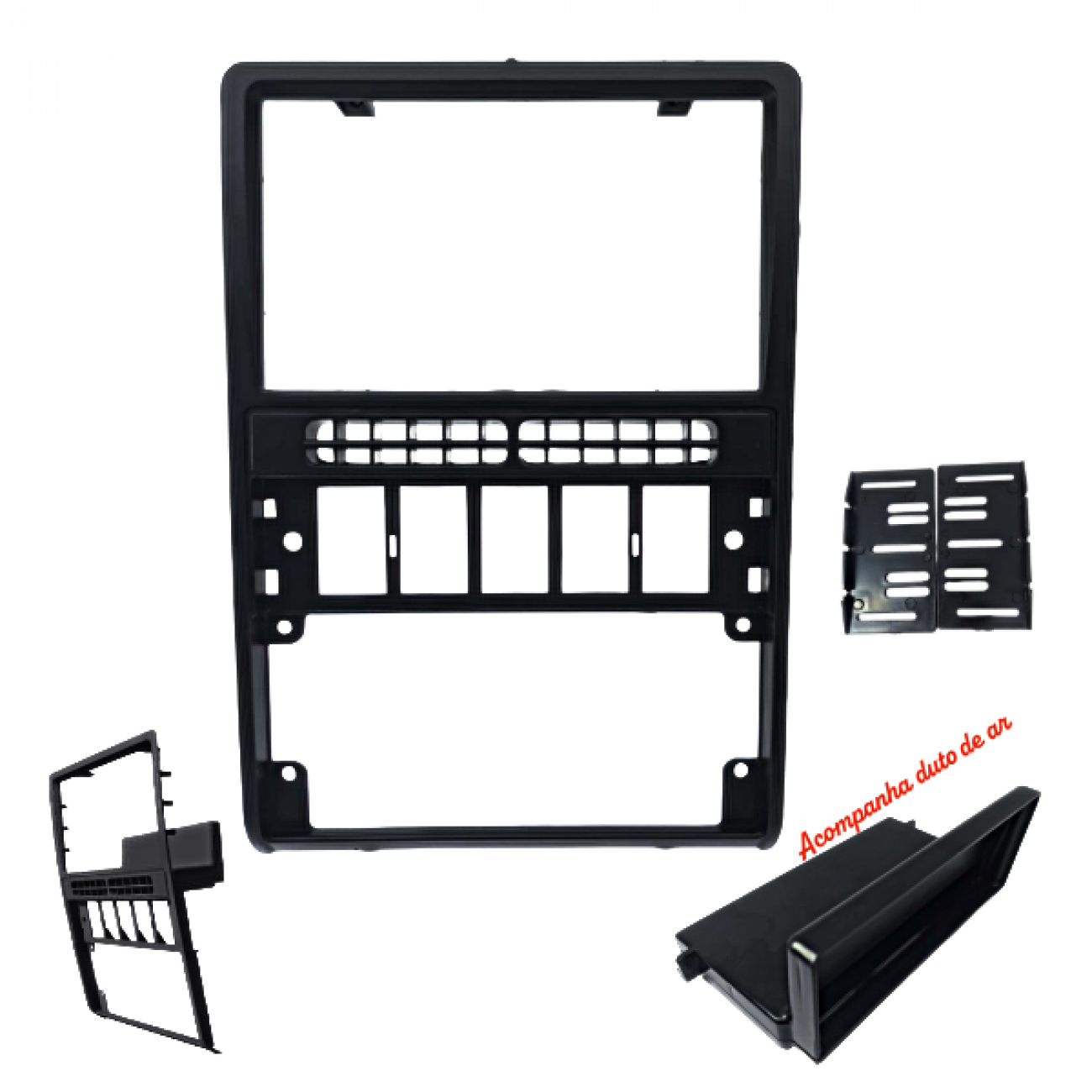 MOLDURA 6.8" E 7" VW GOL/ PARATI E SAVEIRO (BOLA G2) COM DUTO DE AR