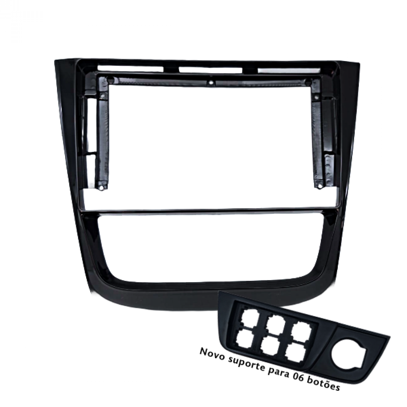 MOLDURA 9" VW GOL, SAVEIRO E VOYAGE G6 COM SUPORTE PARA 06 BOTÕES