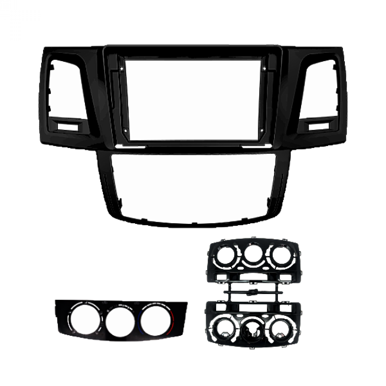 MOLDURA 9" TOYOTA HILUX E SW4 2006/2015 AR ANALÓGICO