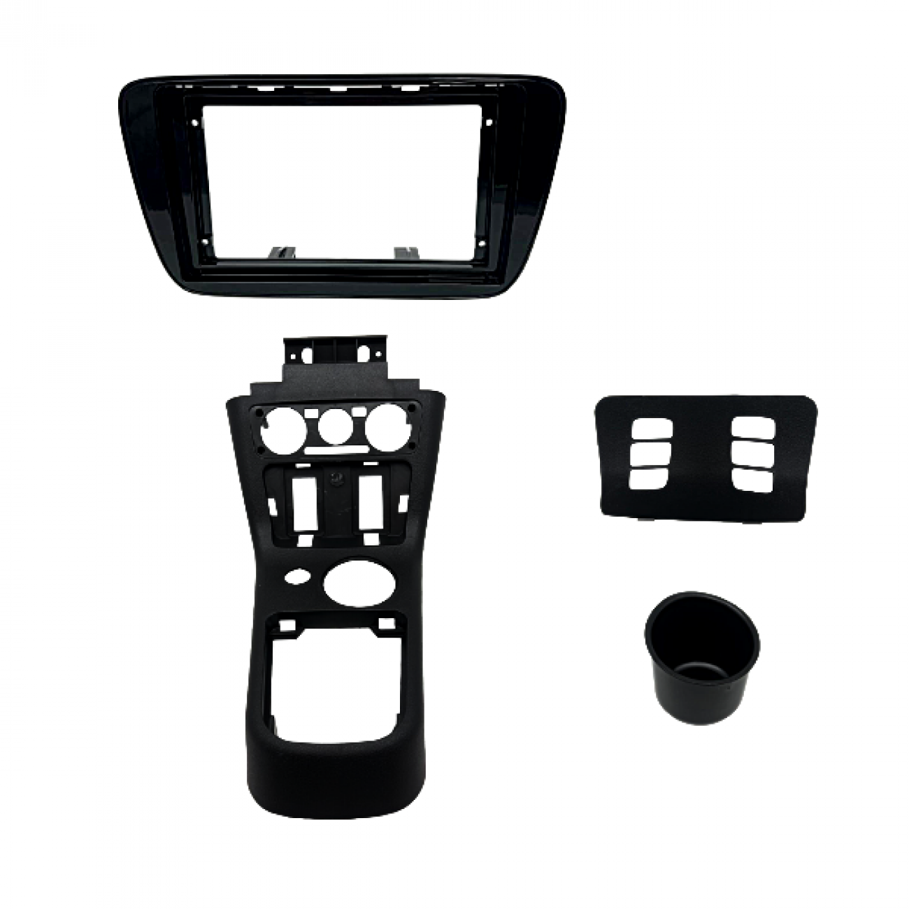 MOLDURA 9" VW UP G1 2014/2017 E TAKE UP G1 2014/2019 COM CONSOLE PRETO